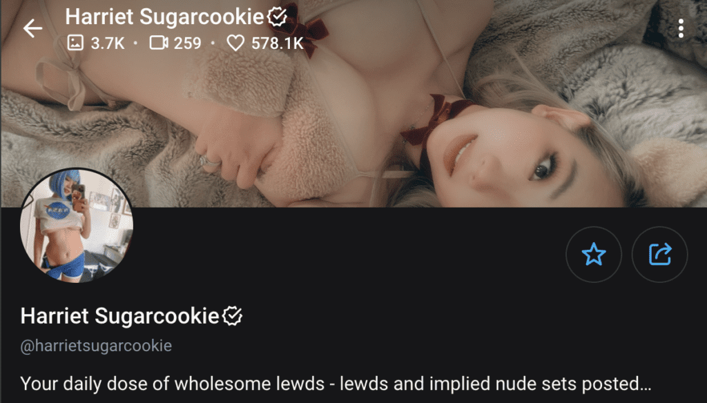 harriet sugercookie onlyfans page