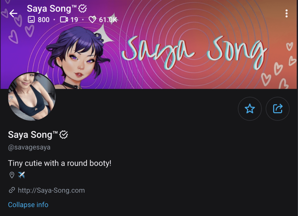 Saya Song onlyfans profile